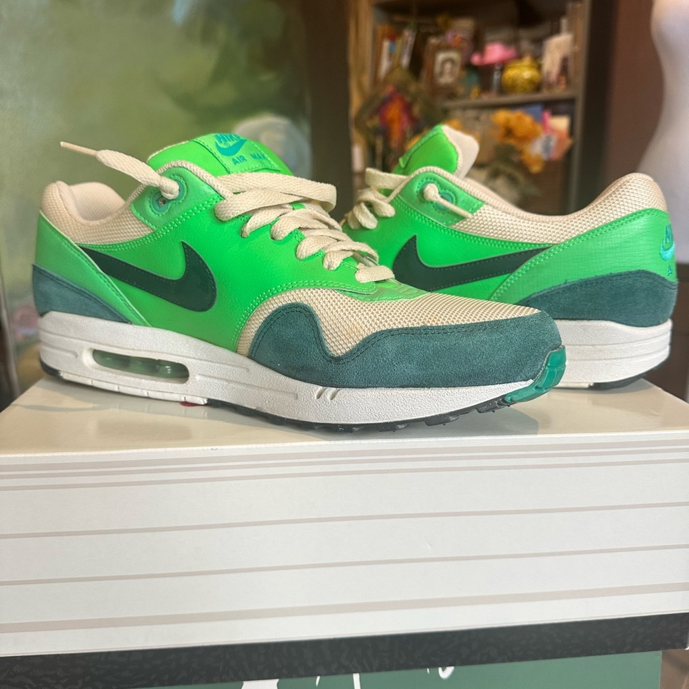 Nike Air Max 1 Essential Atomic Teal Poison Green Mens Size 12 537383-230 - Picture 3 of 11